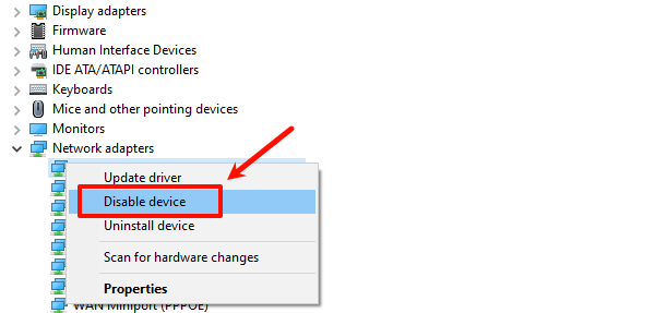 select-disable-device