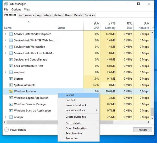 restart-windows-explorer