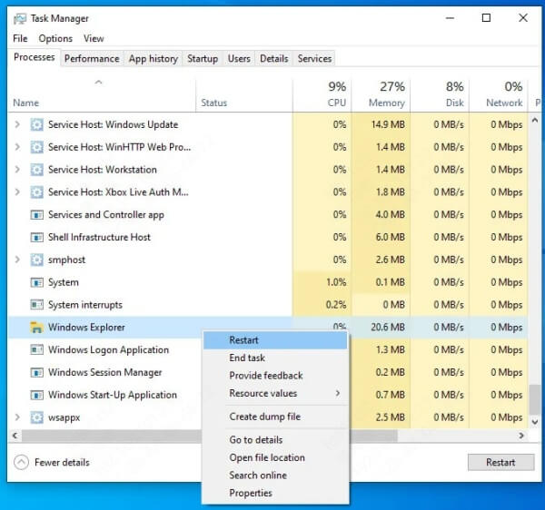 restart-windows-explorer