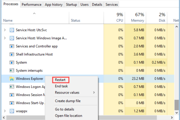 taskbar disappearing