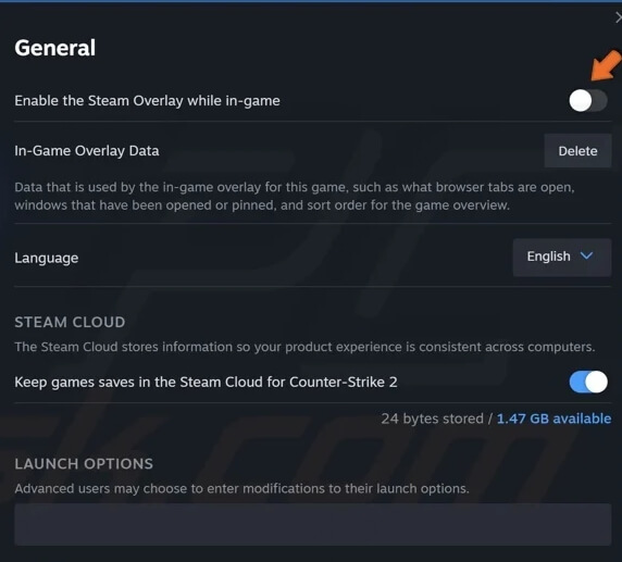 disable-in-game-overlay-steam