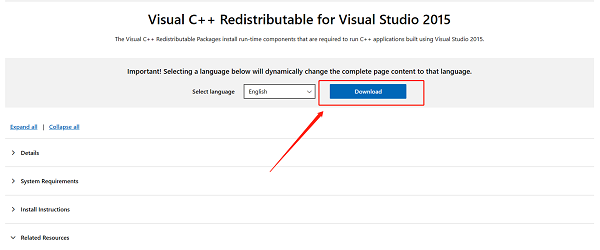 download-Visual C++-Redistributable