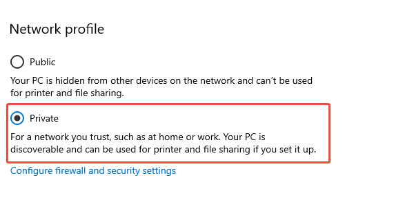 check-network-profile check-network-profile
