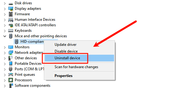 select-uninstall-device