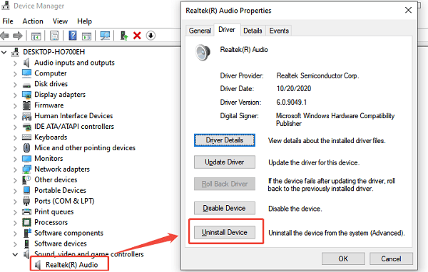 click-uninstall-device