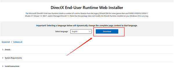 download-DirectX-End-User-Runtime-Web-Installer