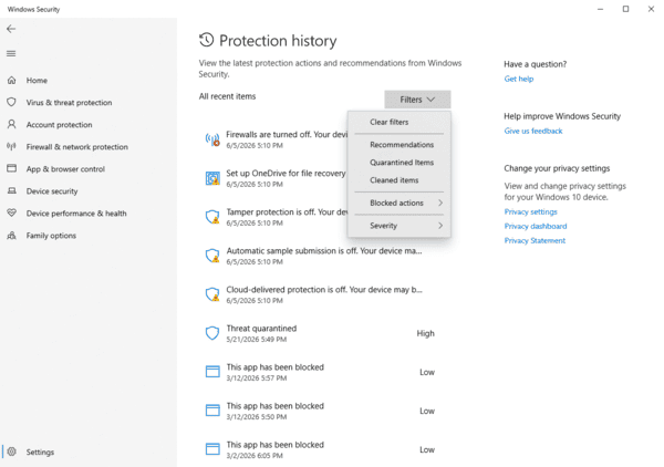 check-protection-history