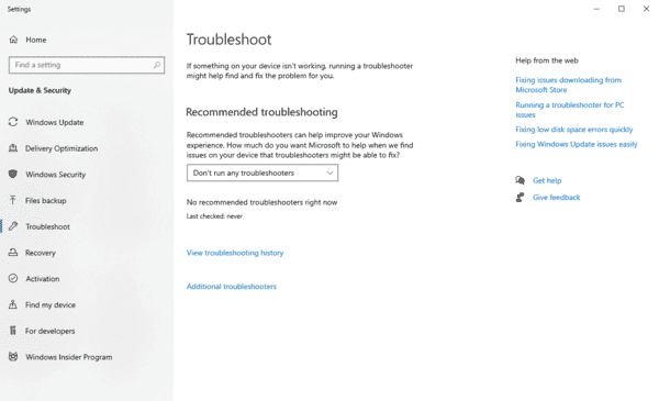 troubleshoot