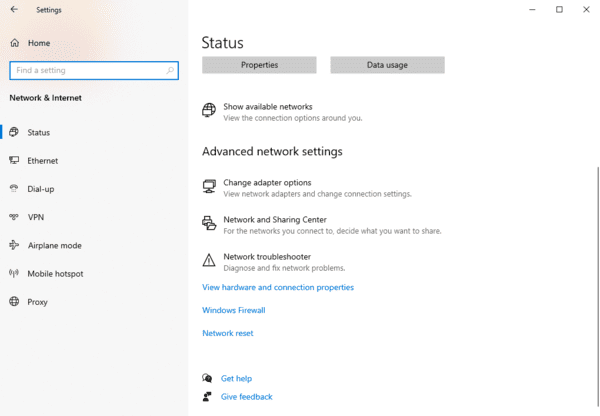 network-setting-windows-10