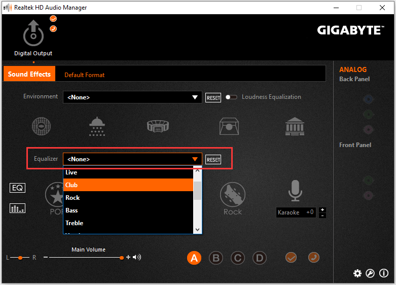Realtek HD Audio Manager